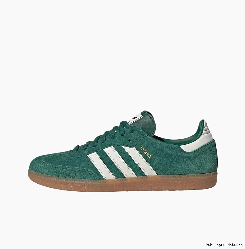Adidas Samba retro green skate shoes
