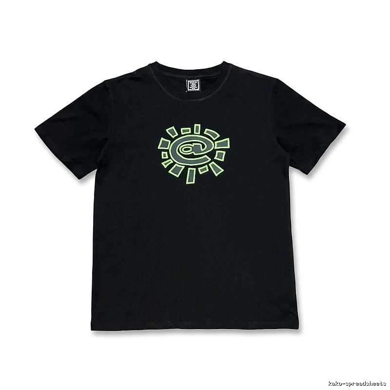 ADWYSD trendy brand black printed T-shirt