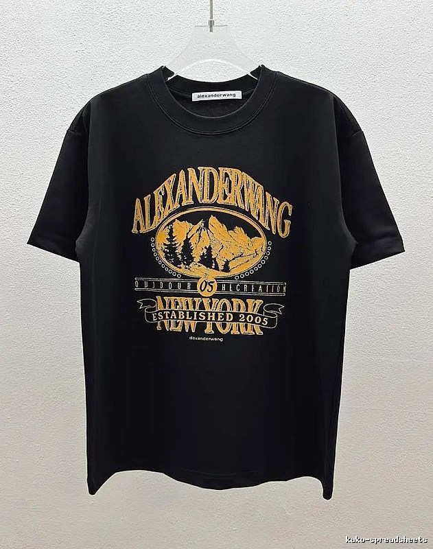 Alexander Wang Vintage-style Printed Black T-Shirt