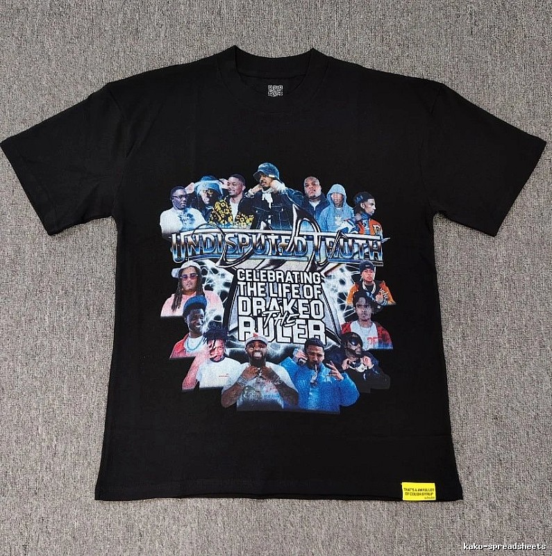 American Streetwear Brand Vintage Hip-hop Style Black T-Shirt