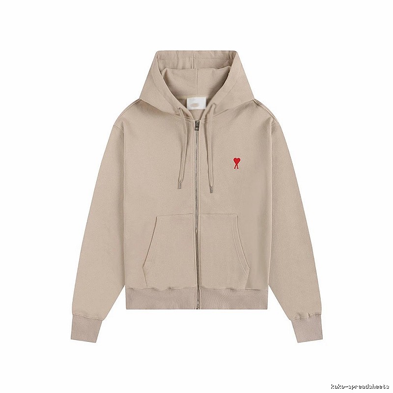 AMI Love Minimalist Style Beige Cardigan