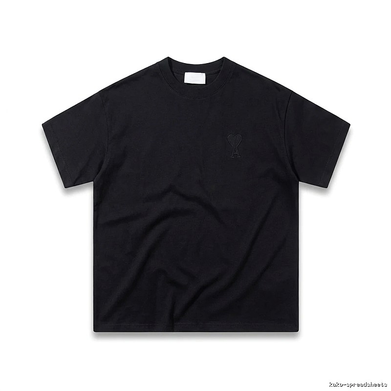 AMI Love Simple Style Black T-shirt