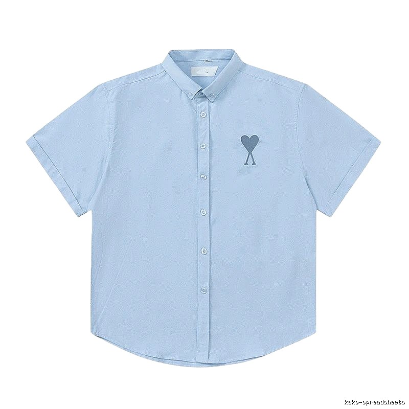 AMI Love Simple Style Blue Shirt