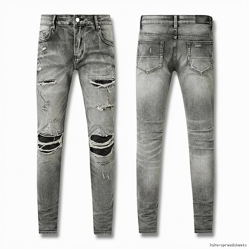 AMI Ripped Trendy Brand Jeans