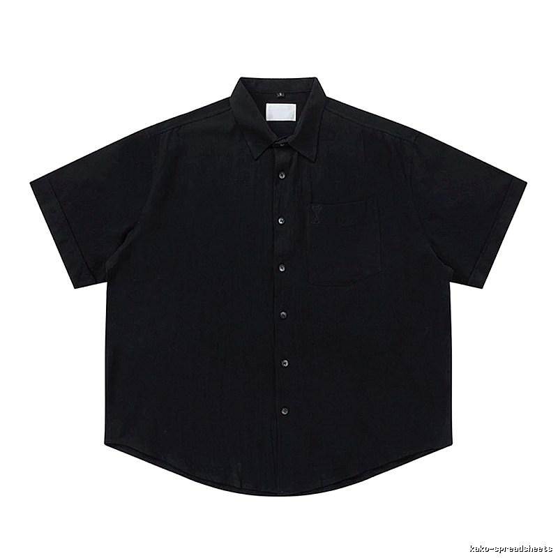 AMI series short-sleeved shirts in black