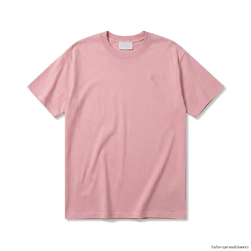 AMI simple and elegant pink T-shirt