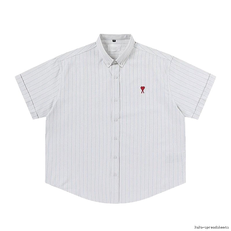 AMI Stripe Simple White Shirt