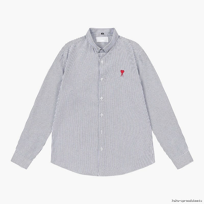 Ami striped minimalist style shirt
