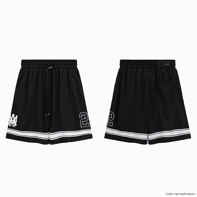 AMIRI American Basketball Style Black Athletic Shorts