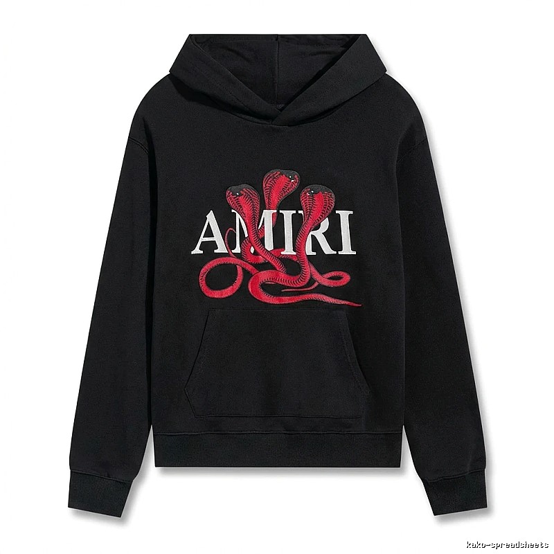 AMIRI black hoodie with snake print