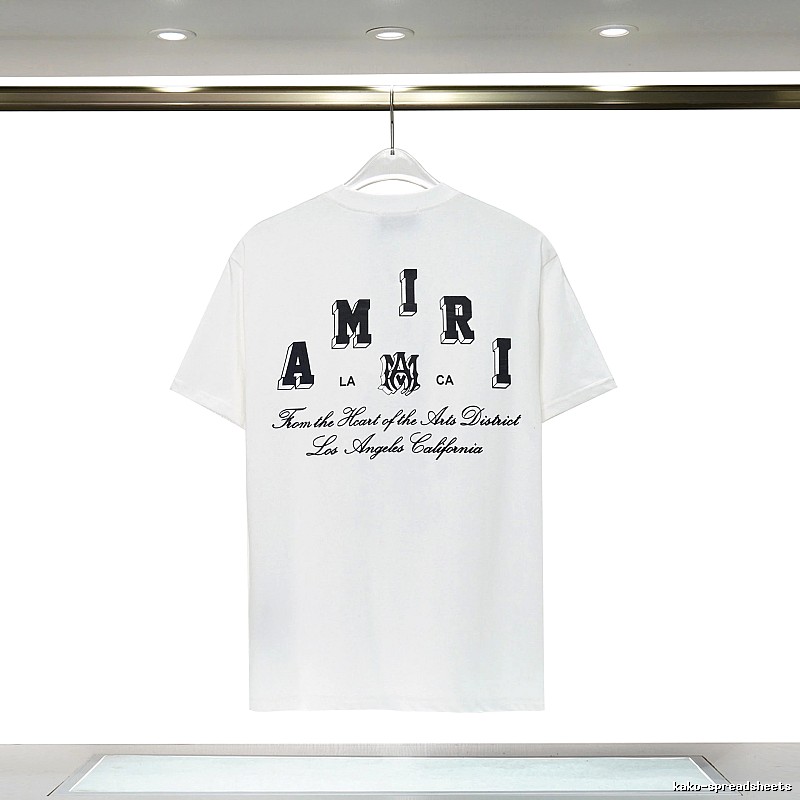 Amiri Daily Graphic T-shirt White Blue Amiri with Visual Detail