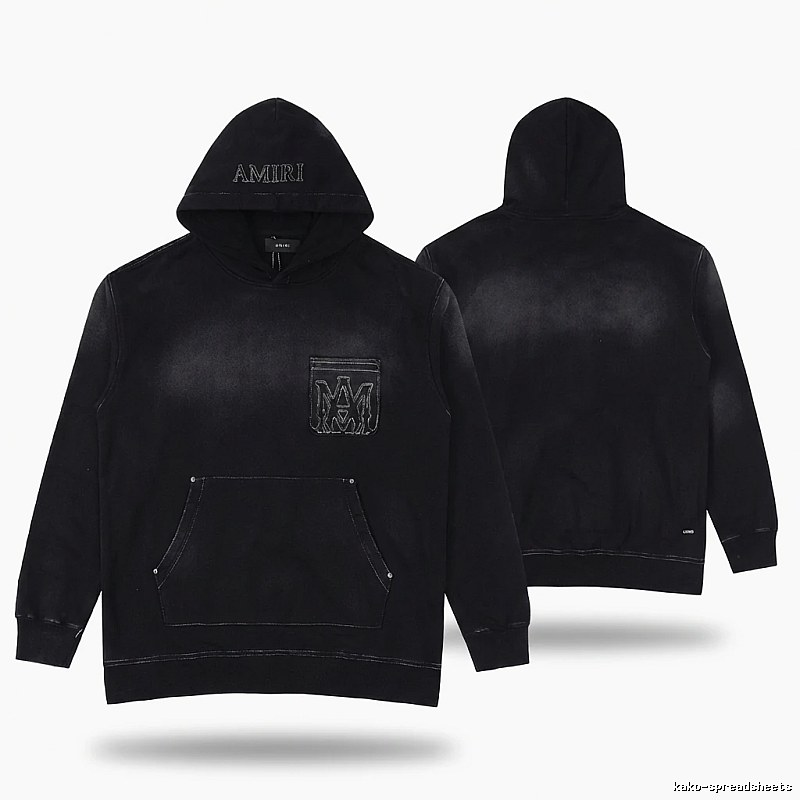 AMIRI distressed black hoodie