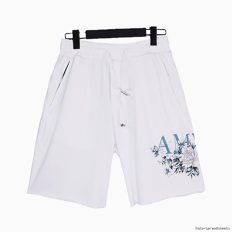AMIRI High Street Style Floral Print White Shorts