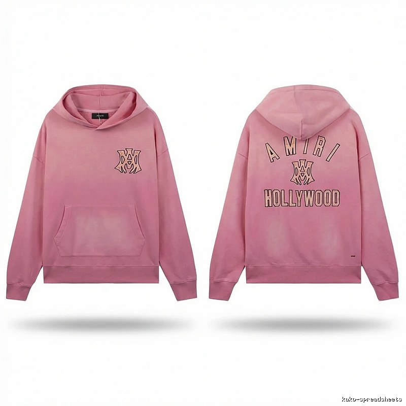 AMIRI Hollywood-style pink sweatshirt