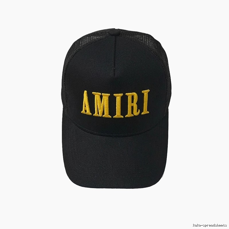 AMIRI letter embroidery black cap