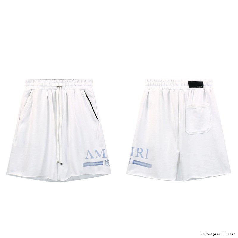 AMIRI Letter Print Street Style White Shorts