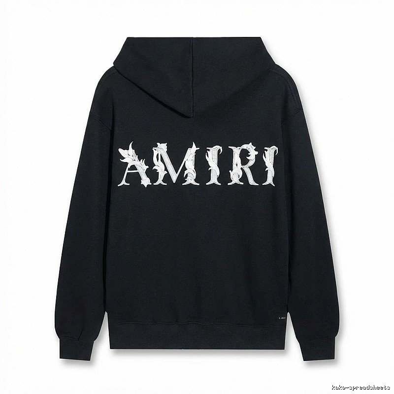 AMIRI letter-style black hoodie