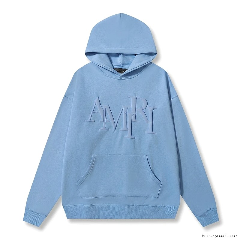 AMIRI Letter Style Light Blue Sweatshirt