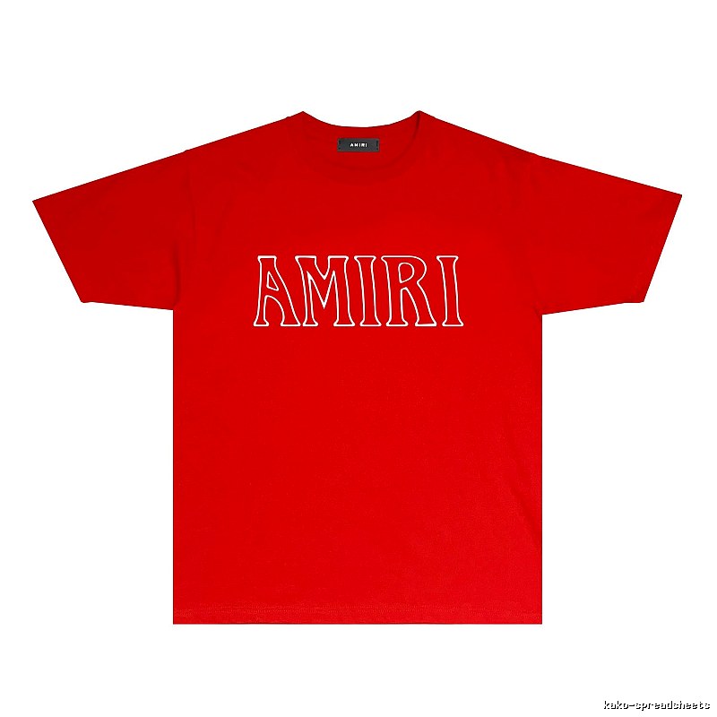 AMIRI minimalist style red T-shirt