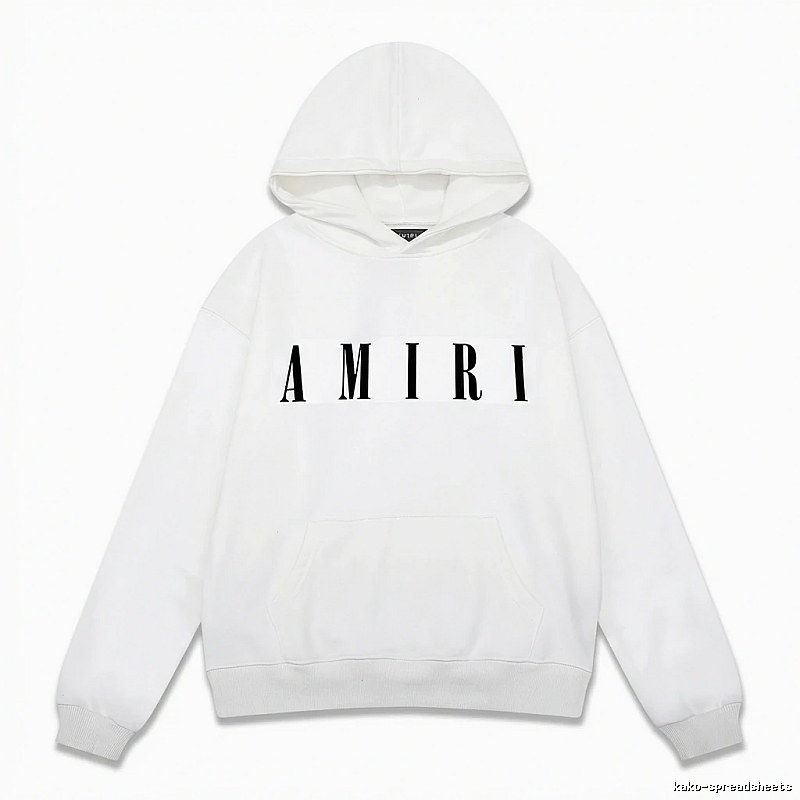 AMIRI minimalist style white hoodie