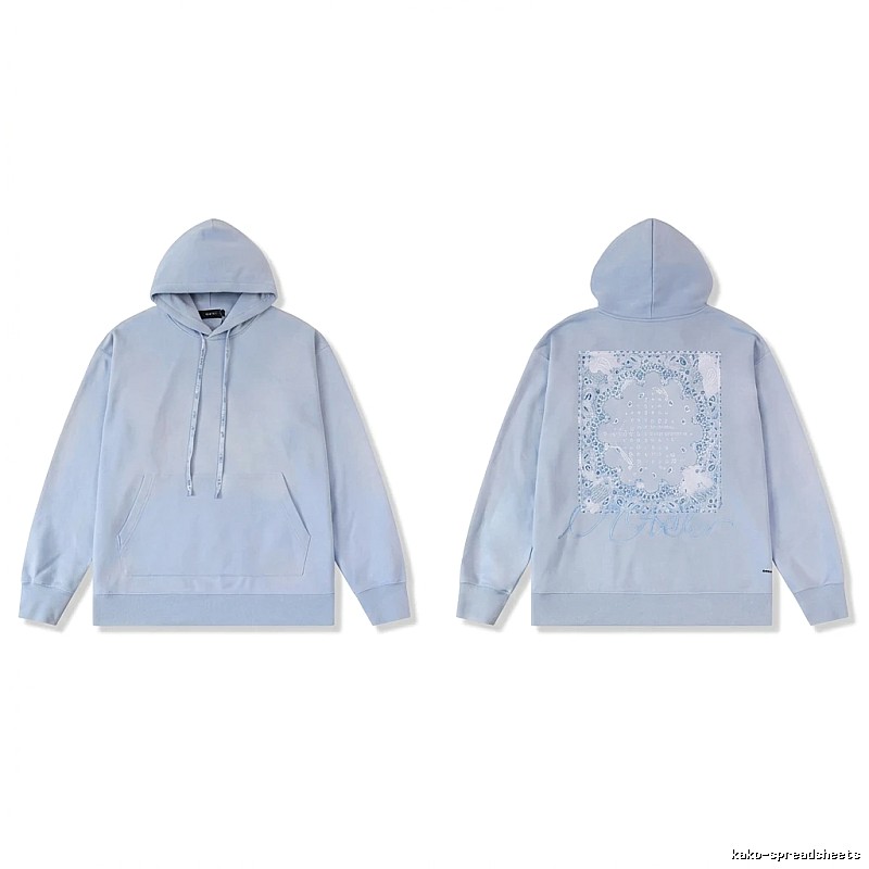 AMIRI Paisley Casual Light Blue Sweatshirt