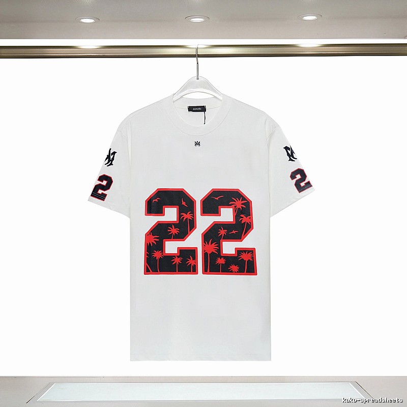 Amiri Resort Graphic T-shirt White Blue Amiri with Premium Look