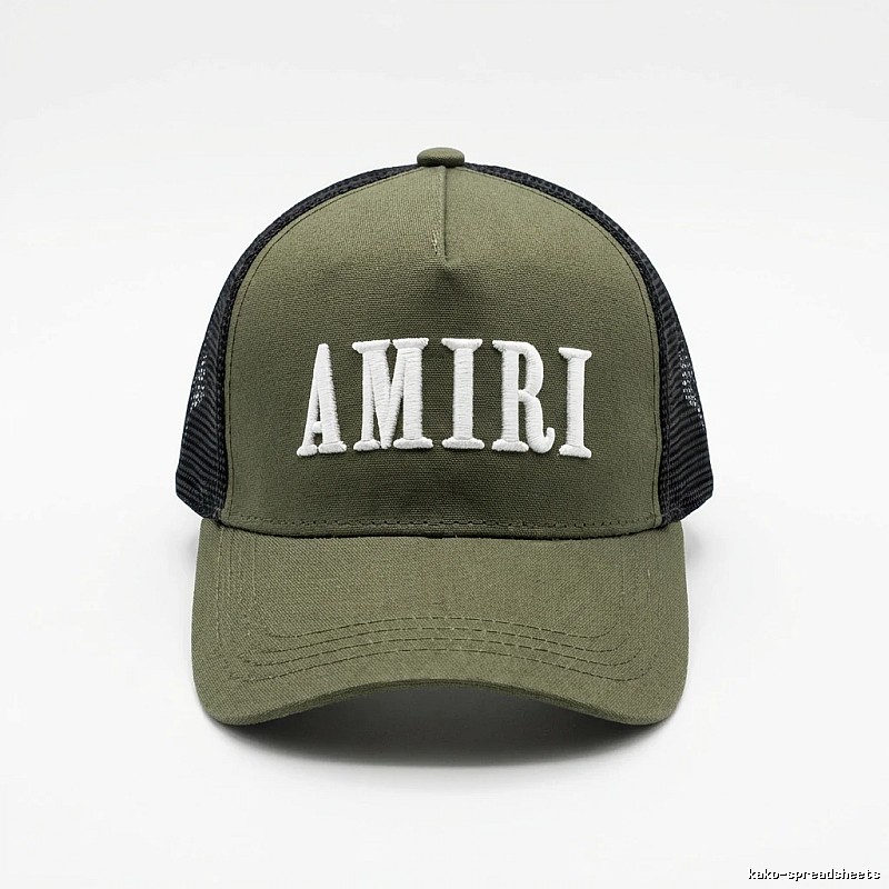AMIRI Retro Style Olive Green Hat