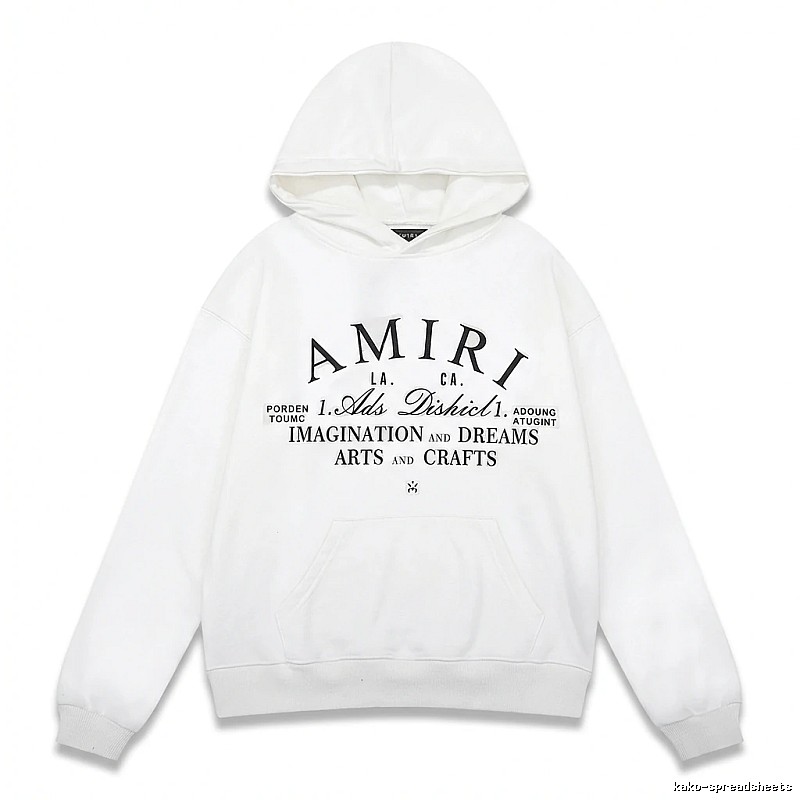 AMIRI retro-style white hoodie