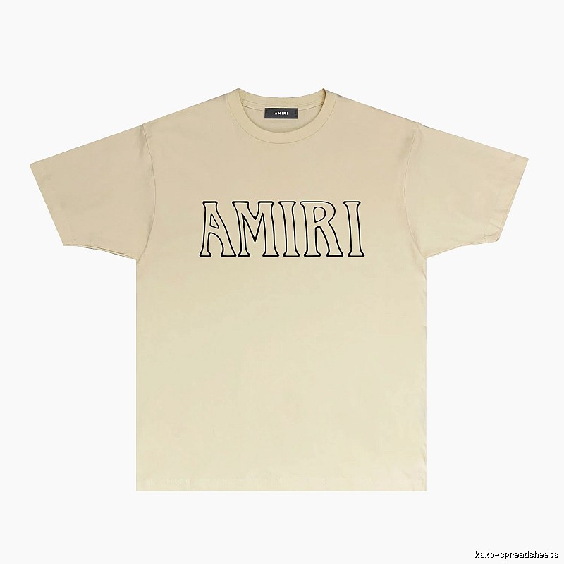 AMIRI simple and fashionable beige T-shirt