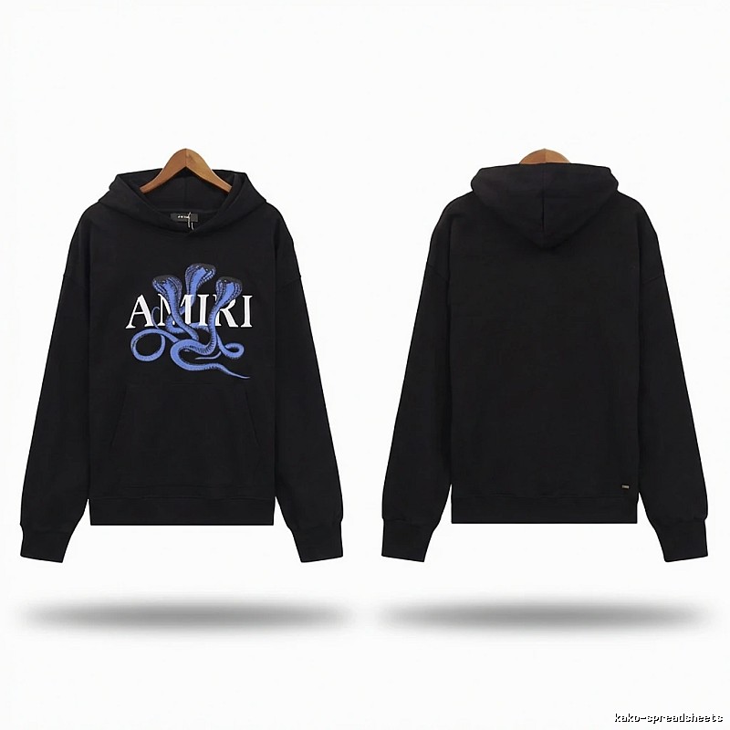 AMIRI Snake Pattern Trendy and Cool Black Sweatshirt