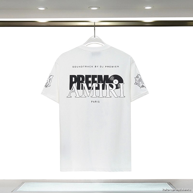 Amiri Sport Graphic T-shirt White Blue Amiri for Warm Weather