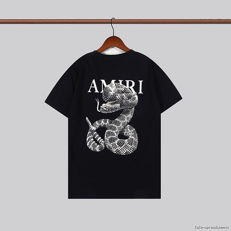 Amiri Statement Graphic T-shirt White Blue Amiri for Easy Pairing