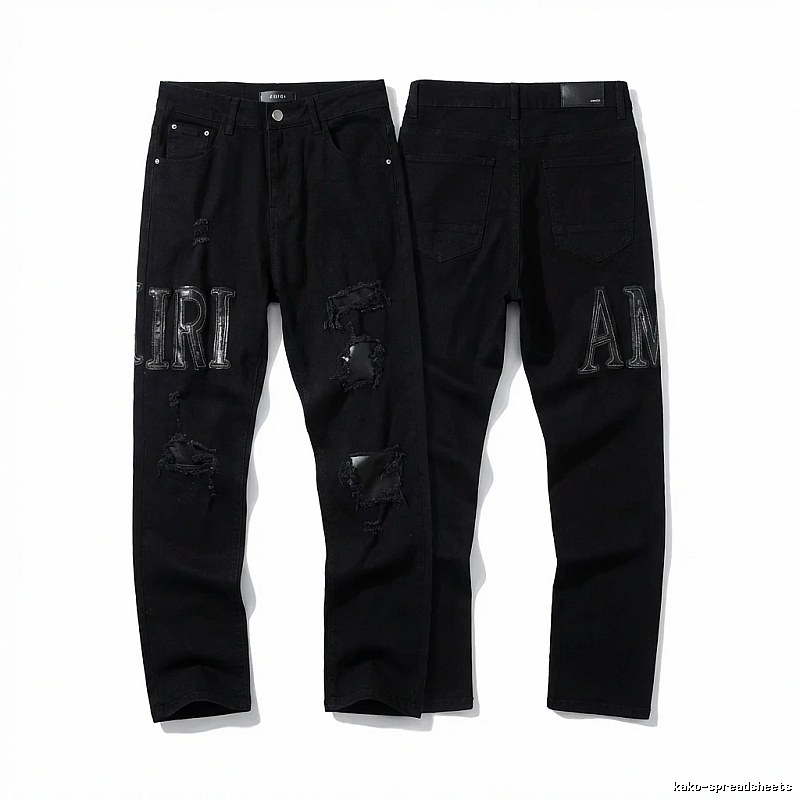 AMIRI Trendy Black Jeans with Holes