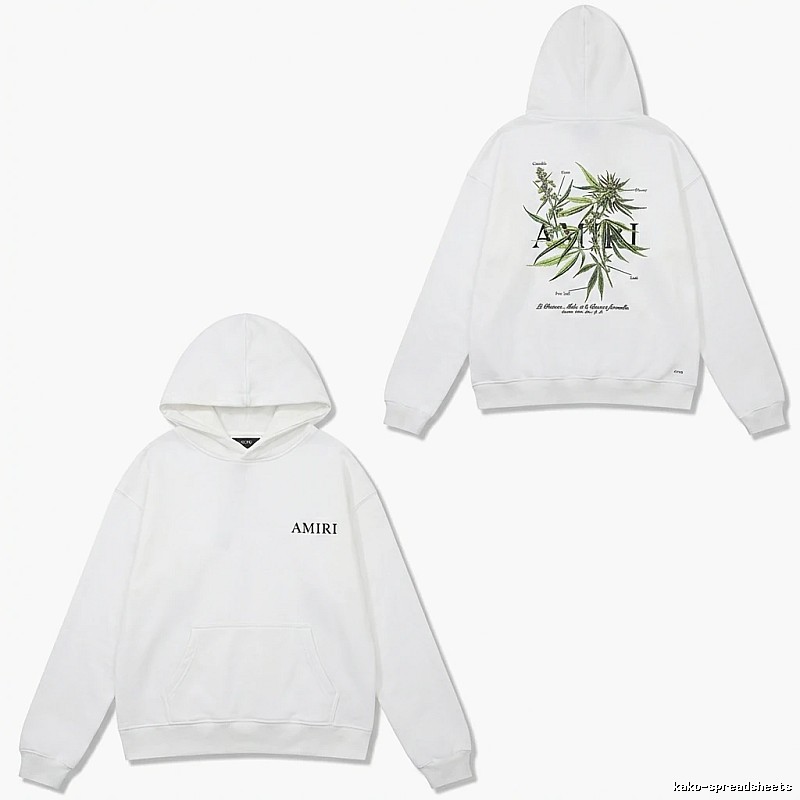 AMIRI White Hoodie with Floral Print Style