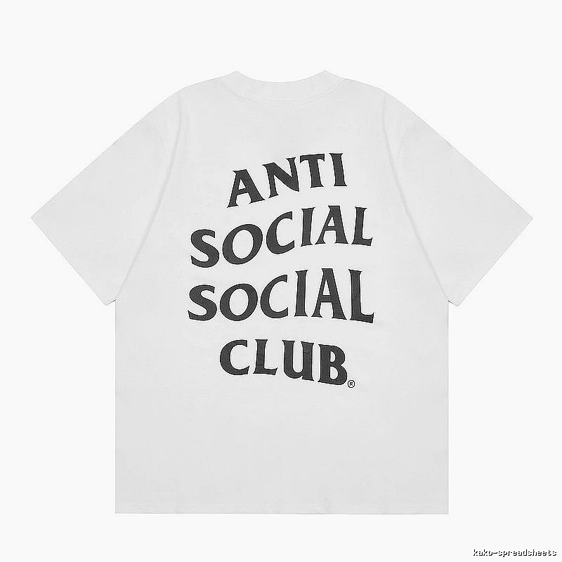 Anti Social Social Club Casual Logo T-shirt Black Orange Anti for Streetwear Looks