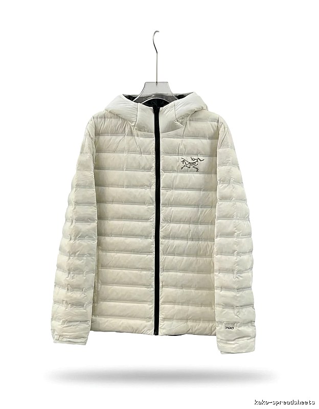 Arc'teryx lightweight white duck down down jacket
