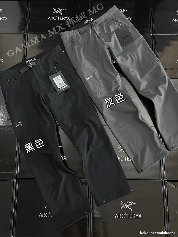 Arc'teryx Technical Hiking Pants with Gamma-style cut with articulated knees and zip pocket in Gray
