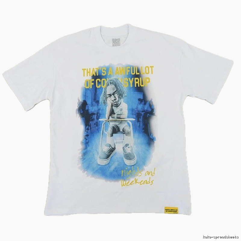 AwfulLot Portrait Print Hip-hop Style White T-shirt