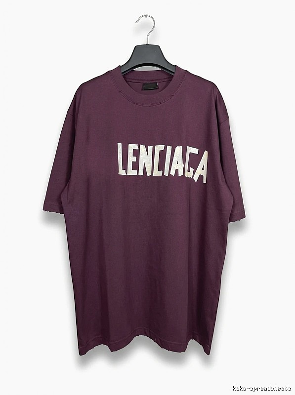 Balenciaga alphabet style purple T-shirt