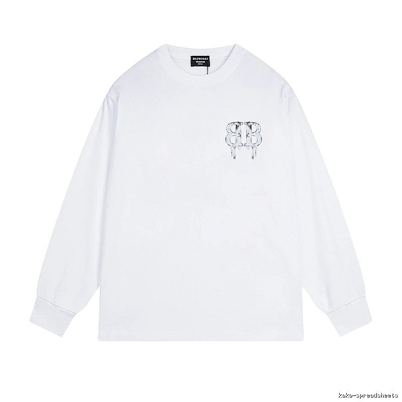 Balenciaga BB-style white sweatshirt