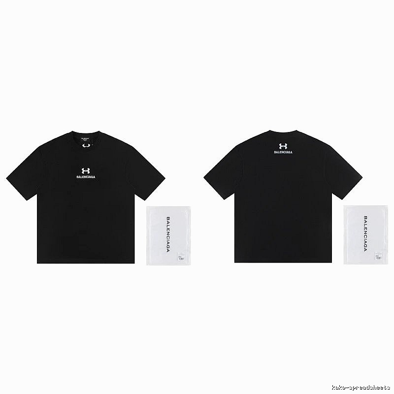 Balenciaga Co-branded Street Style Black T-shirt
