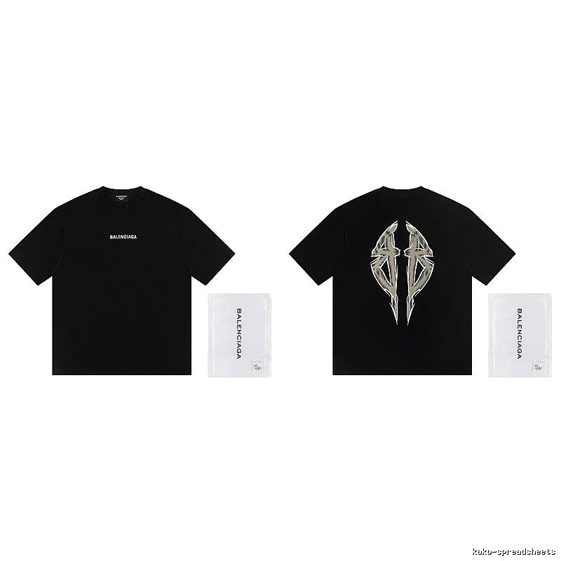 Balenciaga Double B Graffiti High Street Black T-Shirt