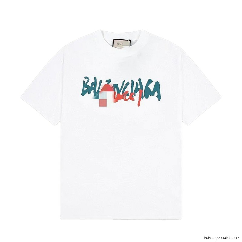 Balenciaga Graffiti Street Style White T-Shirt