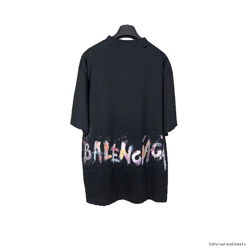 Balenciaga graffiti-style black T-shirt