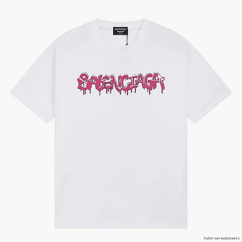 Balenciaga graffiti-style white T-shirt