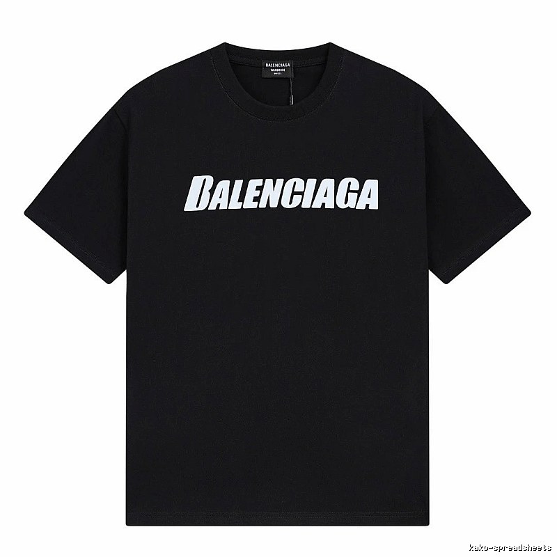 Balenciaga Letter Print Street Style Black T-Shirt