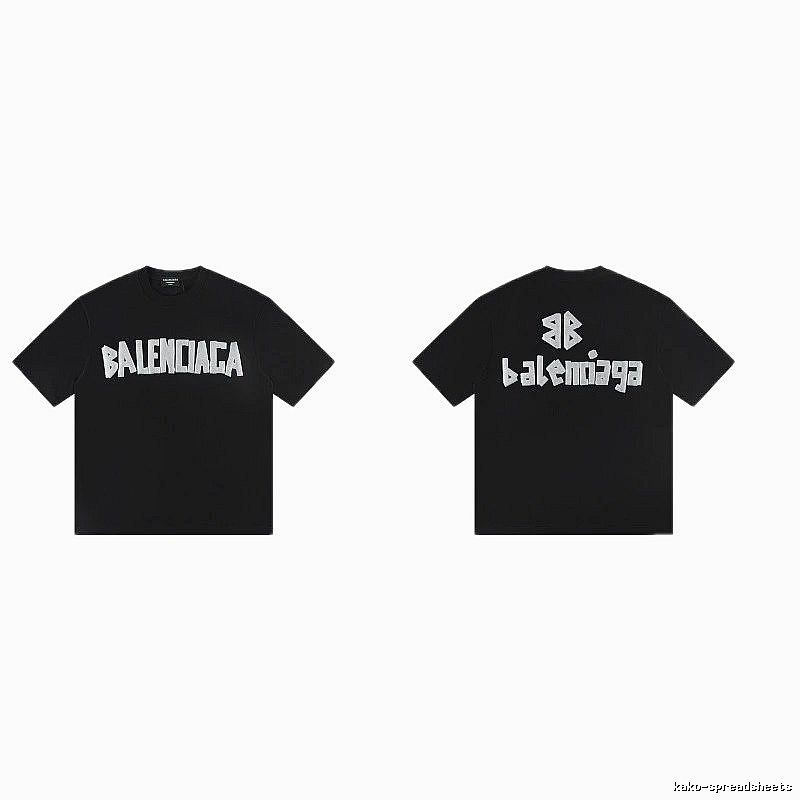Balenciaga Letter Print Street Style Black T-Shirt