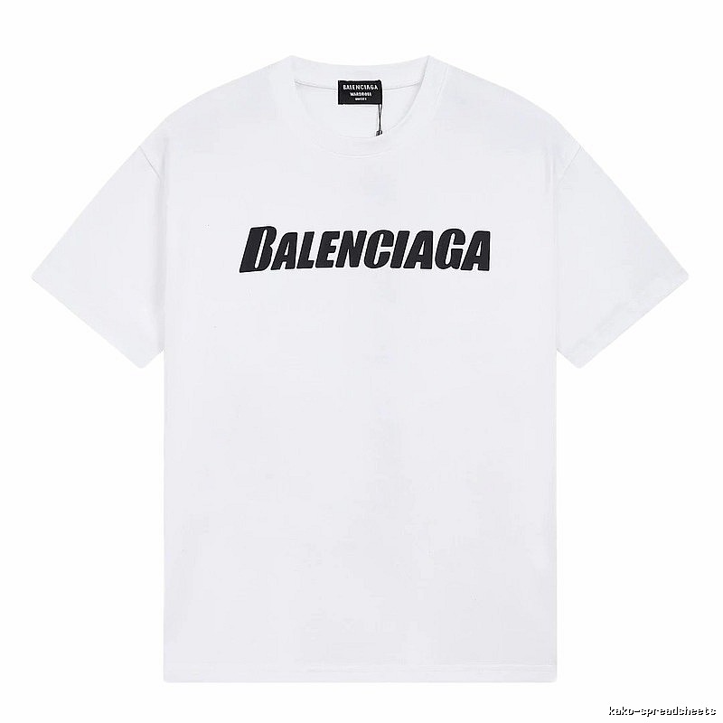 Balenciaga Letter Print Trendy White T-Shirt