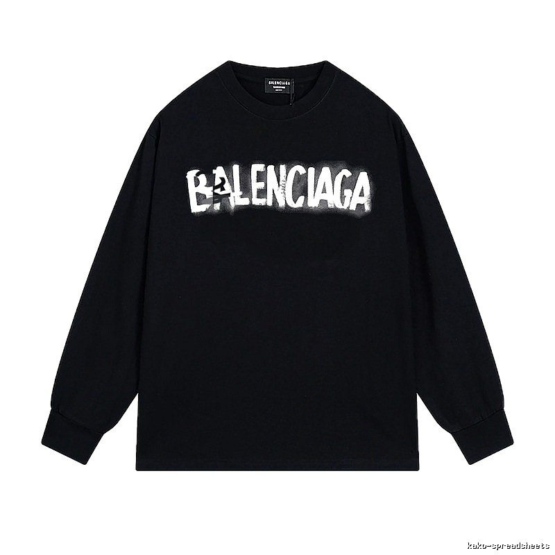 Balenciaga letter style black T-shirt