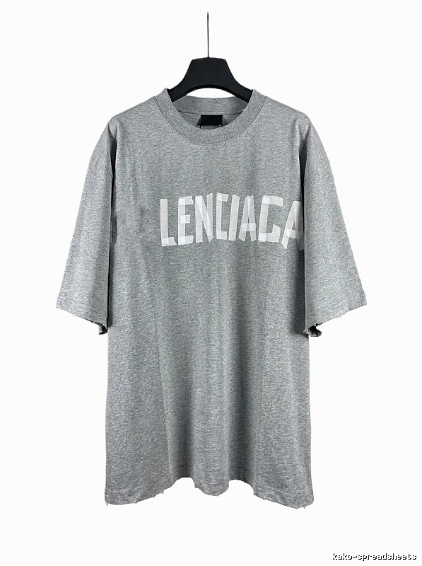 Balenciaga letter-style gray T-shirt